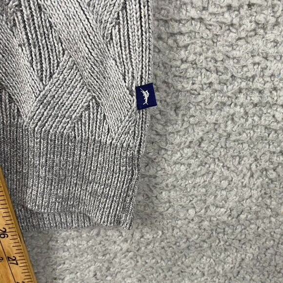 Tommy Bahama 1/4 Zip Pullover Sweater Men's Large Diamond Knit 100% Cotton - Picture 7 of 9